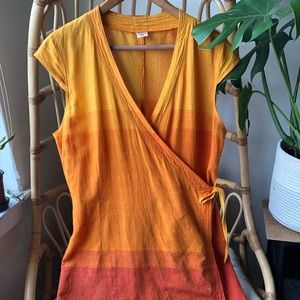Beautiful sunset wrap dress
